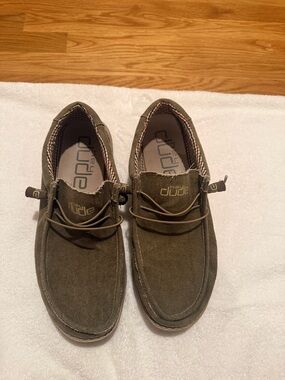 Hey Dude Brown Canvas Slip-On Shoes